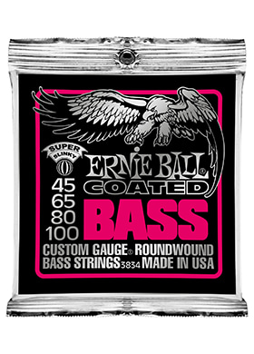 Ernie Ball 3834 Coated Bass Super Slinky 어니볼 코티드 4현 베이스줄 슈퍼 슬링키 (045-100 국내정식수입품)