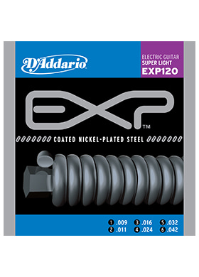 D&#039;Addario EXP120 Coated Nickel-Plated Steel Super Light 다다리오 코팅 니켈 일렉기타줄 (009-042 국내정식수입품)