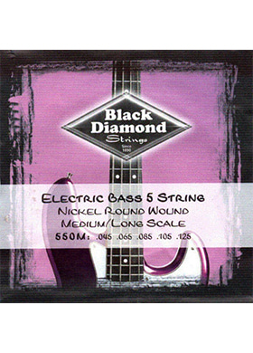 [일시품절] Black Diamond 550M Nickel Round Wound Long Scale Medium 블랙 다이아몬드 니켈 5현 베이스줄 롱스케일 미디엄 (045-125 국내정식수입품)