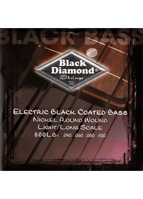 [일시품절] Black Diamond 500LB Black Coated Nickel Round Wound Long Scale Light 블랙다이아몬드 블랙 코티드 니켈 4현 베이스줄 롱스케일 라이트 (040-100 국내정식수입품)