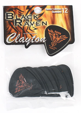 Clayton BS100/12 Black Raven Standard 1.00mm 클레이톤 블랙 레이븐 스탠다드 기타피크 12개 세트 (국내정식수입품)