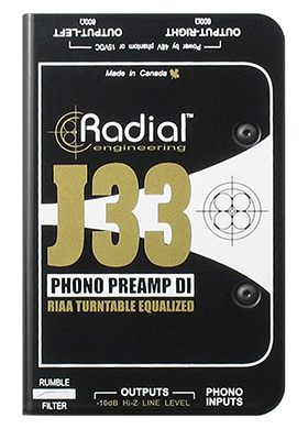 Radial J33 레디얼 제이써티쓰리 턴테이블 다이렉트 박스 (국내정식수입품)