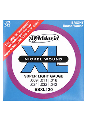 D&#039;Addario ESXL120 XL Nickel Round Wound Super Light 다다리오 니켈 더블볼 일렉기타줄 슈퍼 라이트 (009-042 국내정식수입품)
