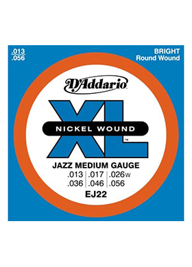 D&#039;Addario EJ22 XL Nickel Wound Jazz Medium 다다리오 니켈 일렉기타줄 재즈 미디엄 (013-056 국내정식수입품)