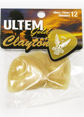 Clayton US072/12 Ultem Gold Standard 0.72mm 클레이톤 울템 골드 스탠다드 기타피크 12개 세트 (국내정식수입품)