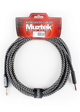 Muztek RS-700 BS Retro Sound Cable Black/Silver 뮤즈텍 레트로 사운드 기타/베이스 케이블 블랙/실버 (일자,일자,7m 국내정품 당일발송)
