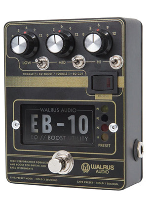 Walrus Audio EB-10 Preamp EQ Boost Matte Black 월러스오디오 이비텐 프리앰프 이퀄라이저 부스트 매트 블랙 (국내정식수입품)