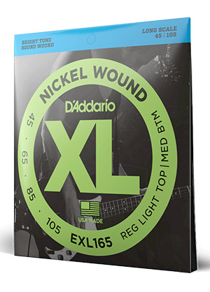 D&#039;Addario EXL165 Nickel Wound Long Scale Custom Light 다다리오 롱 스케일 4현 베이스줄 커스텀 라이트 (045-105 국내정식수입품)
