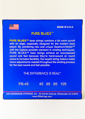 DR PB-45 Pure Blues Medium 디알 퓨어 블루스 퀀텀 니켈 라운드 코어 4현 베이스줄 미디엄 (045-105 국내정식수입품 당일발송)