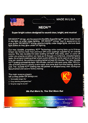 [2세트] DR NMCA2-11 Neon Multi-Color 디알 네온 멀티 컬러 루미네센트 어쿠스틱 기타줄 커스텀 라이트 (011-050 국내정식수입품)