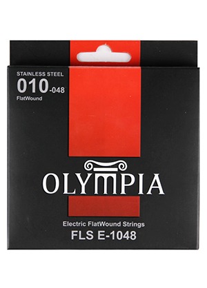 Olympia FLS E-1048 Flat Wound Stainless Steel Electric Guitar Strings 올림피아 플랫 와운드 스테인리스 일렉기타줄 슈퍼 라이트 (010-048 국내정품)
