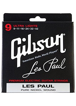 [일시품절] Gibson SEG-LP9 Les Paul Pure Nickel Wound Ultra Light 깁슨 레스폴 퓨어 니켈 일렉기타줄 울트라 라이트 (009-042 국내정식수입품)