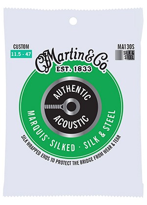 Martin MA130S Marquid Silked Silk &amp; Steel Acoustic Guitar Strings Custom 마틴 마퀴스 실크드 실크 앤 스틸 어쿠스틱 기타줄 커스텀 (011.5-047 국내정식수입품)