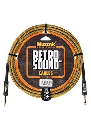 Muztek RS-300 TW Retro Sound Cable Tweed 뮤즈텍 레트로 사운드 기타 베이스 케이블 트위드 (일자→일자, 3m 국내정품)