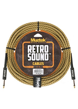 Muztek RS-700 TW Retro Sound Cable Tweed 뮤즈텍 레트로 사운드 기타 베이스 케이블 트위드 (일자→일자, 7m 국내정품)