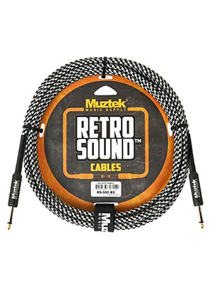 [일시품절] Muztek RS-500 BS Retro Sound Cable Black Silver 뮤즈텍 레트로 사운드 기타 베이스 케이블 블랙 실버 (일자→일자, 5m 국내정품)