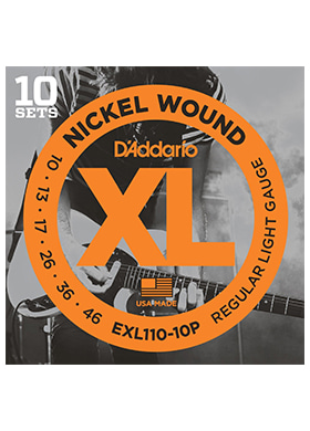 D&#039;Addario EXL110-10P XL Nickel Wound Regular Light 10 Sets 다다리오 니켈 일렉기타줄 레귤러 라이트 10세트 (010-046, 10개 국내정식수입품)
