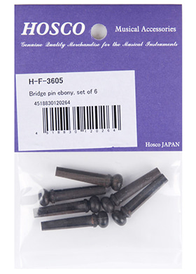 Hosco H-F-3605 Bridge Pin Ebony Set  호스코 브릿지 핀 에보니 세트 (국내정식수입품)