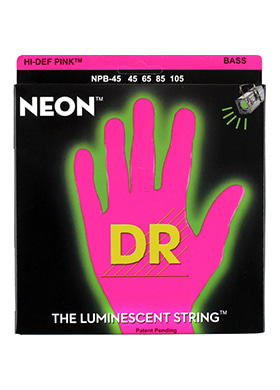 DR NPB-45 Neon Hi-Def Pink Bass Medium 디알 네온 핑크 미디엄 4현 베이스줄 (045-105 국내정식수입품)