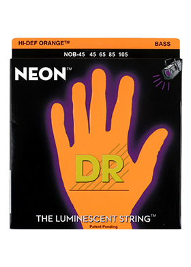 DR NOB-45 Neon Hi-Def Orange Bass Medium 디알 네온 오렌지 미디엄 4현 베이스줄 (045-105 국내정식수입품)