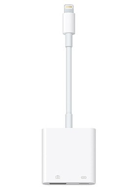 Apple Lightning-USB 3 Camera Adapter 애플 라이트닝 USB 쓰리 카메라 아답터 (MIDI/건반기기 iPhone/iPad 연결 젠더 국내정식수입품)