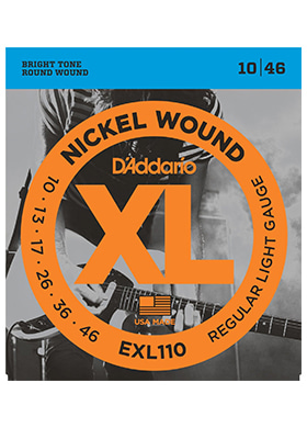 D&#039;Addario EXL110 XL Nickel Round Wound Regular Light 다다리오 니켈 일렉기타줄 레귤러 라이트 (010-046 국내정식수입품)