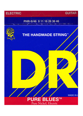DR PHR-9/46 Pure Blues Pure Nickel Round Core Lite-n-Heavy 디알 퓨어 블루스 퓨어 니켈 일렉기타줄 (009-046 국내정식수입품)