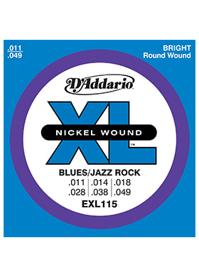 D&#039;Addario EXL115 XL Nickel Round Wound Blues/Jazz Rock Medium 다다리오 니켈 블루스/재즈 락 일렉기타줄 미디엄(011-049 국내정식수입품)