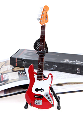 [일시품절] Axe Heaven Fender Jazz Bass Classic Red 액스헤븐 펜더 재즈 베이스 클래식 레드 레플리카 미니어처 (국내정식수입품)