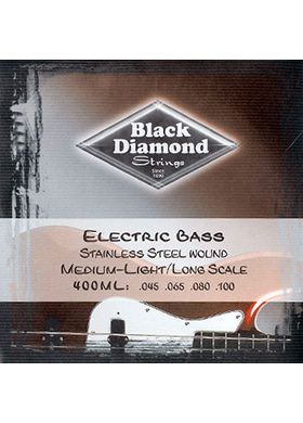 [일시품절] Black Diamond 400ML Stainless Steel Wound Long Scale Medium Light 블랙다이아몬드 스테인리스 4현 베이스줄 롱스케일 미디엄 라이트 (045-100 국내정식수입품)