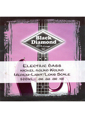 [일시품절] Black Diamond 500ML Nickel Round Wound Long Scale Medium Light 블랙다이아몬드 니켈 4현 베이스줄 롱스케일 미디엄 라이트 (045-100 국내정식수입품)