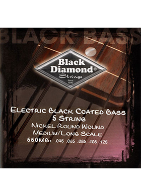 [일시품절] Black Diamond 550MB Black Coated Nickel Round Wound Long Scale Medium 블랙다이아몬드 블랙 코티드 니켈 5현 베이스줄 롱스케일 미디엄 (045-125 국내정식수입품)